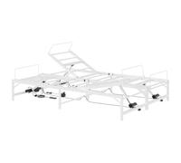 Owoxanthellate Telaio per letto regolabile elettrico, 120 x 190 cm, bianco | Ideale per la camera da letto: rete a doghe motorizzata con telecomando per il posizionamento continuo della testiera e della