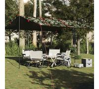 Owoxanthellate Telo mimetico impermeabile 451 x 420 cm, ultraleggero da campeggio in robusto poliestere 185T con rivestimento in PU per trekking all'aperto e bivacco