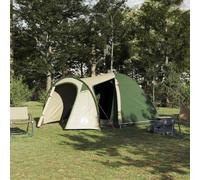 Owoxanthellate Tenda a cupola per 6 persone, verde, 384 × 254 × 170 cm, robusta tenda in poliestere con tetto e corde di tensionamento, per famiglie, campeggio, giardino e avventure all'aperto