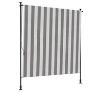 Owoxanthellate Tenda a rullo per esterni, antracite e bianco, 120 x 270 cm, tenda da sole per balconi e terrazze, tenda verticale con telaio in alluminio e tessuto in poliestere, regolabile in altezza