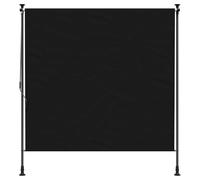 Owoxanthellate Tenda a rullo per esterni, nera, 200 x 270 cm, tenda verticale per balcone e terrazza, tenda da sole con telaio in alluminio, regolabile in altezza 225-275 cm, tenda da balcone manuale