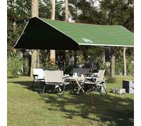 Owoxanthellate Tenda da campeggio Tarp 420 x 440 cm, colore verde, impermeabile in Oxford 210D con rivestimento in poliuretano, ultra leggera, per trekking, outdoor, pop-up, bivacco e giardino