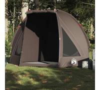 Owoxanthellate Tenda da pesca marrone 210 x 170 x 125 cm, impermeabile in poliestere PU Camping Shelter con aste in fibra di vetro, leggero popup Outdoor Shelter per pescatori, spiaggia e trekking