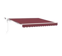 Owoxanthellate Tenda da sole 300 x 250 cm, automatica, con LED e sensore vento, colore: rosso vinaccia, robusto telaio in alluminio, telecomando, protezione solare, terrazza, balcone, giardino