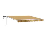 Owoxanthellate Tenda da sole 350 x 250 cm, retrattile manualmente, per balcone e terrazza, design moderno, in tessuto resistente ai raggi UV, per giardino e esterni