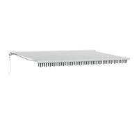 Owoxanthellate Tenda da sole 5 x 3 m, colore bianco antracite, in alluminio e poliestere resistente ai raggi UV, salvaspazio, retrattile, montaggio a parete, robusto sistema di protezione solare per
