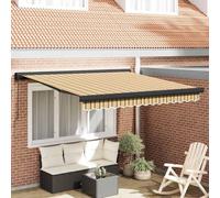Owoxanthellate Tenda da sole allungabile, 350 x 250 cm, multicolore, in poliestere, con telaio in metallo, protezione solare moderna, per giardino, balcone, terrazza e campeggio