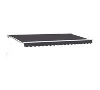 Owoxanthellate Tenda da sole antracite 350 x 200 cm in alluminio e tessuto resistente alle intemperie con telecomando, design moderno, robustezza e durata per terrazza, balcone e giardino