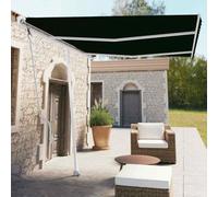 Owoxanthellate Tenda da sole automatica, 350 x 250 cm, con telecomando, in alluminio verniciato a polvere, resistente ai raggi UV, per terrazze, campeggio, giardino d'inverno