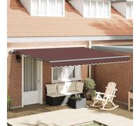 Owoxanthellate Tenda da sole automatica, 400 x 300 cm, colore antracite, marrone, robusto braccio snodato in alluminio, protezione solare con telecomando, design moderno per balcone, giardino