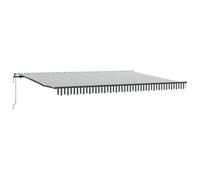 Owoxanthellate Tenda da sole color antracite/bianco, 450 x 300 cm, in alluminio automatico con telecomando, protezione solare UV per terrazze, giardino, ristorante, moderna, robusta, resistente alle