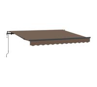 Owoxanthellate Tenda da sole con bracci snodati, 450 x 300 cm, estensibile, per terrazza e giardino, protezione dal vento, telaio in alluminio, tessuto resistente, protezione dagli sguardi indiscreti