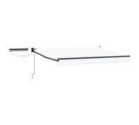 Owoxanthellate Tenda da sole elettrica estensibile, 3,5 x 2,5 m, con pannello solare e telecomando, tenda da sole con braccio articolato con telaio in alluminio, protezione solare per terrazza e