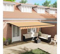 Owoxanthellate Tenda da sole giallo-arancio 500 × 300 cm balcone giardino terrazza telecomando resistente alle intemperie poliestere moderno