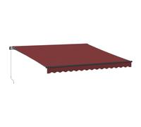 Owoxanthellate Tenda da sole manuale, 400 x 350 cm, colore vinaccia, con manovella, per terrazza e balcone, protezione solare, in alluminio e poliestere, telaio antracite, per giardino e bistrot