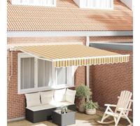 Owoxanthellate Tenda da sole per balcone, 350 x 250 cm, allungabile, telaio in acciaio poliestere, multicolore, design moderno, manuale, per giardino e terrazza, protezione solare robusta e durevole