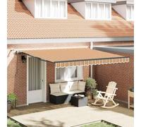 Owoxanthellate Tenda da sole per balcone, 400 x 300 cm, in poliestere, multicolore, con telecomando, allungabile, robusta, protezione solare per terrazza, giardino e abitazioni urbane