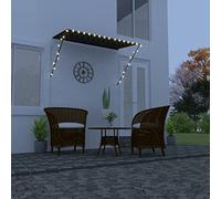 Owoxanthellate Tenda da sole per balcone, antracite, 250 x 150 cm, in robusto acciaio e poliestere resistente alle intemperie, allungabile e salvaspazio, per terrazza, giardino, giardino d'inverno