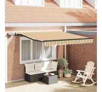 Owoxanthellate Tenda da sole per balcone, manuale, 350 x 250 cm, multicolore, resistente alle intemperie, con protezione da sguardi indiscreti a LED, per giardino, salvaspazio, per esterni