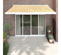 Owoxanthellate Tenda da sole retrattile 3 x 2,5 m giallo/bianco alloggiamento in alluminio, telecomando, balcone terrazza giardino, privato e commerciale