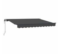 Owoxanthellate Tenda da sole retrattile antracite, 250 x 200 cm, con telecomando, tessuto robusto e telaio in alluminio, protezione solare moderna per balcone, terrazza e giardino