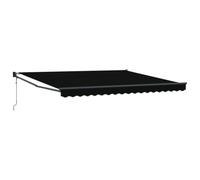 Owoxanthellate Tenda da sole retrattile nera, 400 x 300 cm, in alluminio e poliestere resistente ai raggi UV, design moderno, telecomando, robusta e durevole per terrazza, giardino e balcone