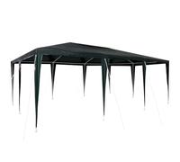 Owoxanthellate Tenda per feste, 600 x 400 x 266 cm, verde, moderna gazebo rettangolare in polietilene e acciaio, robusto gazebo pieghevole per terrazze, giardino ed eventi all'aperto