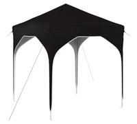 Owoxanthellate Tenda pop-up per feste, 194 x 194 cm, pieghevole, regolabile in altezza, colore nero, stabile tenda da giardino in Oxford 210D, con borsa per il trasporto, per giardino, eventi e