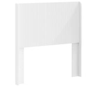 Owoxanthellate Testiera bianca in legno, 87 x 7 x 100 cm, con design a doghe verticali, moderna parte posteriore per camera da letto, testiera stabile per montaggio sul telaio del letto