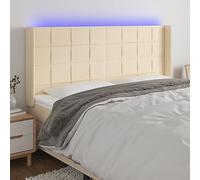 Owoxanthellate Testiera da letto a LED, 183 x 16 x 118/128 cm, altezza regolabile con striscia ritagliabile, in tessuto resistente, per camera da letto, camera dei ragazzi, camera degli ospiti