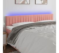Owoxanthellate Testiera da letto a LED rosa, 200 x 5 x 78/88 cm, in velluto, regolabile in altezza, strisce RGB, moderne, per camera da letto, camera dei ragazzi