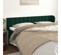 Owoxanthellate Testiera da letto con orecchie in velluto verde scuro, 163 x 23 x 78/88 cm, regolabile in altezza, design imbottito per camera da letto e camera degli ospiti