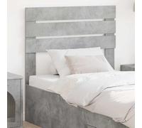 Owoxanthellate Testiera da letto in cemento grigio, 93 x 3 x 100 cm, in legno dal design moderno e sottile, robusta e durevole, per camera da letto, camera dei ragazzi e camera degli ospiti