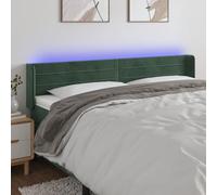 Owoxanthellate Testiera da letto in velluto a LED, verde scuro, larghezza 203 cm, altezza regolabile, design moderno con illuminazione USB, cuscino da parete imbottito per camera da letto