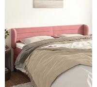 Owoxanthellate Testiera da letto in velluto rosa con orecchie, regolabile in altezza, 163 x 23 x 78/88 cm, design moderno, schienale per camera da letto, camera dei ragazzi, camera degli ospiti