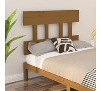 Owoxanthellate Testiera da letto marrone miele 93,5 x 3 x 81 cm in legno di pino massiccio con venature rustiche, stabile e confortevole come schienale, facile da montare, per dormire e camera degli