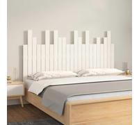 Owoxanthellate Testiera da parete bianca, 146,5 x 80 cm, in legno massello, design moderno, durevole e stabile, per letto a molle senza testiera, camera da letto, appartamento