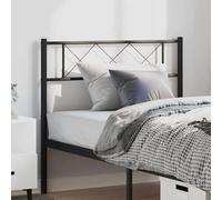 Owoxanthellate Testiera in metallo nero 100 cm con tubo di rame look moderno design robusto acciaio verniciato a polvere decorazione camera da letto compatibile con letti larghi 100 cm