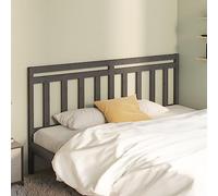 Owoxanthellate Testiera in pino massiccio, 206 x 4 x 100 cm, colore grigio, design moderno e venature rustiche, compatibile con telaio speciale in legno massiccio, testiera imbottita per camera da