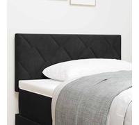Owoxanthellate Testiera in velluto nero, 90 cm, regolabile in altezza, moderna decorazione diamantata, montaggio a parete, letto imbottito per camera da letto