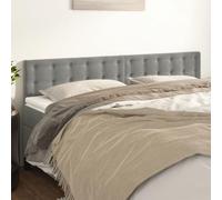Owoxanthellate Testiera letto grigio chiaro, 160 x 78/88 cm, in velluto, regolabile in altezza, set da 2 pezzi, per camera da letto, pannello posteriore, telaio imbottito, design moderno per letto