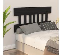 Owoxanthellate Testiera letto nero 183,5 x 3 x 81 cm in legno massello di pino con design moderno e forte supporto per la schiena per dormire e camera degli ospiti