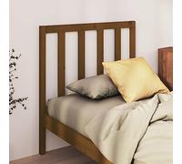 Owoxanthellate Testiera marrone miele, 106 x 4 x 100 cm, in legno massello, design moderno, robusto, per letto a molle senza testiera, camera da letto