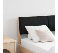 Owoxanthellate Testiera nera da 120 cm, in legno di pino massiccio, imbottita, design moderno con imbottitura in schiuma che favorisce il comfort, durevole e facile da pulire, decorazione per camera