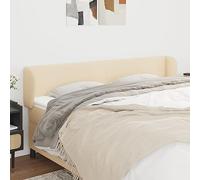 Owoxanthellate Testiera per letto, 163 x 23 x 78/88 cm, altezza regolabile, gambe in legno, retro imbottito, in tessuto resistente, design moderno