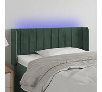 Owoxanthellate Testiera per letto a LED, in velluto, colore verde scuro, 83 x 16 x 78/88 cm, regolabile, design moderno e imbottito, protezione per Bedroom & Guest Room