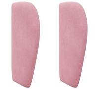 Owoxanthellate Testiera per letto con orecchie rosa, 40 x 23 x 6 cm, in velluto, moderno design a onde, per camera da letto, elegante imbottitura da parete, schienale imbottito in schiuma
