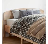 Owoxanthellate Testiera per letto in legno massiccio, 140 cm, in legno di pino non trattato, design moderno, robusta e stabile, facile da assemblare per camera da letto, camera degli ospiti, camera