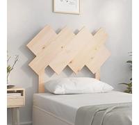 Owoxanthellate Testiera per letto in pino massiccio, 92 x 3 x 81 cm, non trattato, design rustico, venature naturali come protezione da parete e parete posteriore per camera da letto