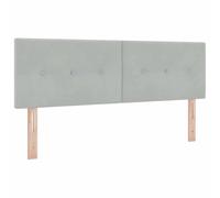 Owoxanthellate Testiera per letto in velluto grigio chiaro, 144 cm, moderna, regolabile in altezza, per camera da letto, imbottita con telaio in legno massiccio, comodo schienale per letto